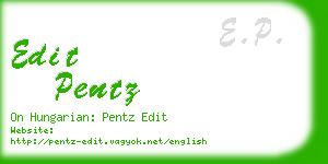 edit pentz business card